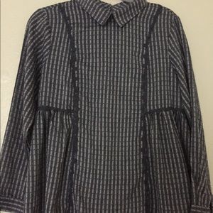 Striped Babydoll Blouse NWOT